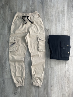 JOGGER CARGO LISO BEIGE PREMIUM - comprar online