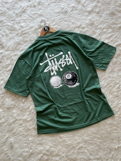 REMERA OVER STUSSY VERDE