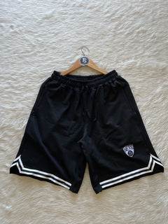 SHORT NBA NETS DE ALGODÓN NEGRO