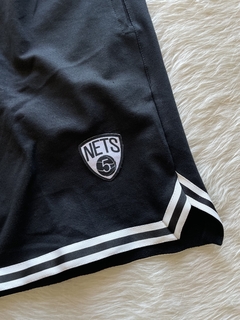 SHORT NBA NETS DE ALGODÓN NEGRO - Farnistore