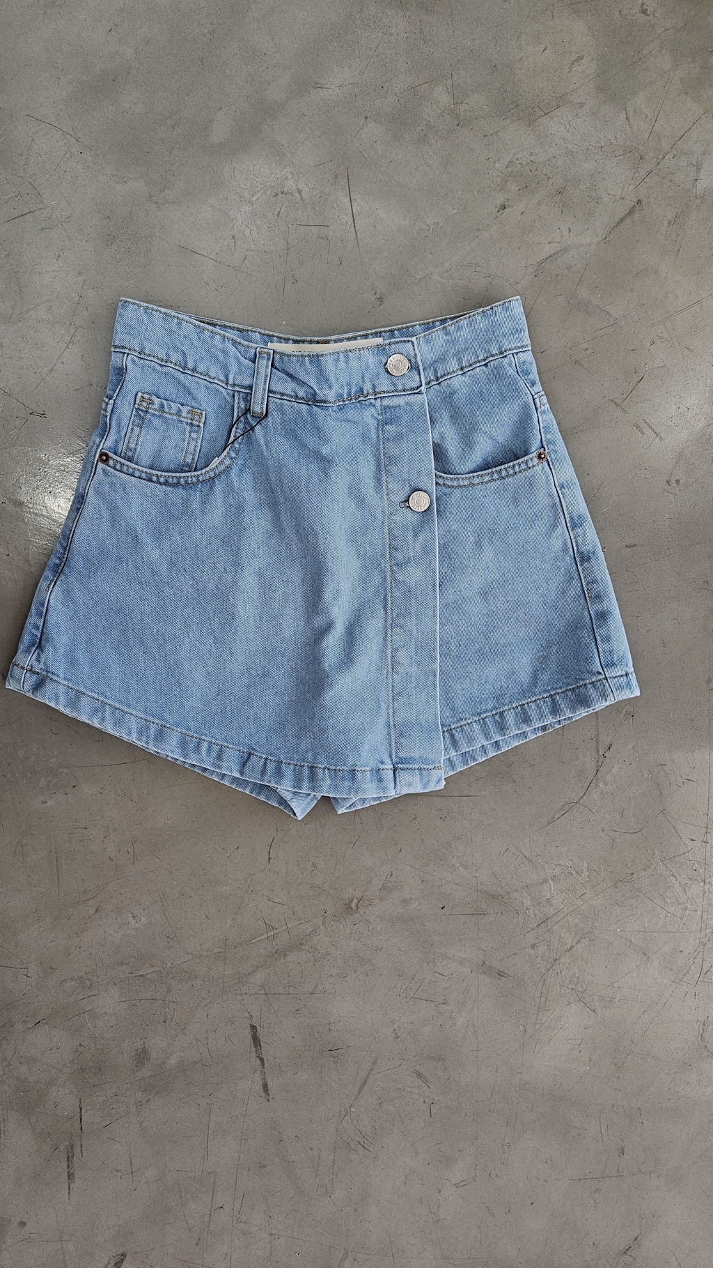 Short discount falda mezclilla