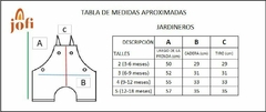 Jardinero Rústico Corto "Emi"- Gris Melange - Tienda Jofi