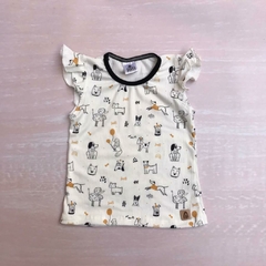 Remera Joaquina- Estampa Perritos N