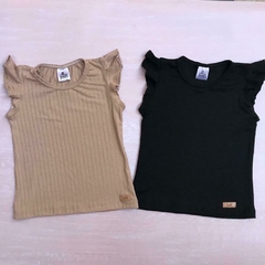 Remera Joaquina- Lisa Negra - Tienda Jofi