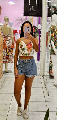 Cropped Top Feminino Inspiração Far Queima de Estoque - Bbella Moda Feminina