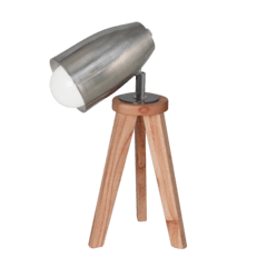 Lámpara de mesa trípode en madera paraíso - comprar online