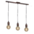 Lámpara de Techo Colgante "VINTAGE" de 3 Luces con Regleta - Ferrolux