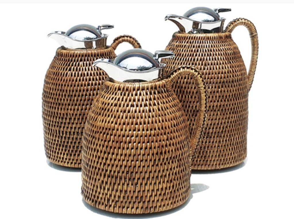 Garrafa Térmica Rattan Bege 1,5 Litros