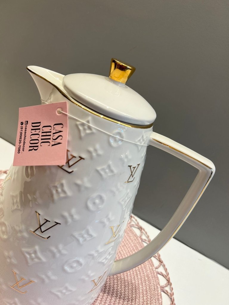 Garrafa Térmica Porcelana Inspiração Louis Vuitton