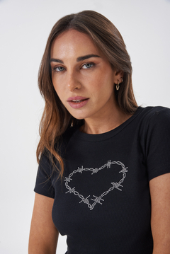 Top Corazón Espinas (morley algodón) - comprar online