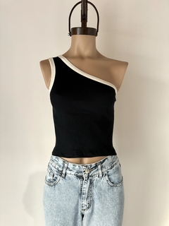 Top One Shoulder Cliff (morley algodón) - tienda online