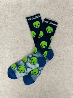 Poshmark Rip N Dip “We Out Here” Socks Blue