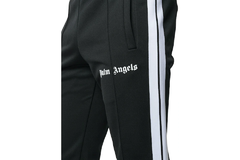 Palm Angels Slim Fit Side Stripe Track Pants Black/White - comprar online