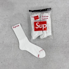 Supreme Hanes Socks White