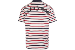 Palm Angels Striped Teddy Bear T-Shirt White/Red/Blue - comprar online