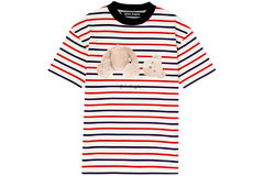 Palm Angels Striped Teddy Bear T-Shirt White/Red/Blue