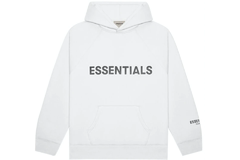 Fear of God Essentials Pullover Hoodie Applique Logo White