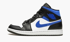 Jordan 1 Mid White Black Racer Blue