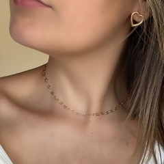 Choker Ouro Elos Corações Delicados (6543) - comprar online