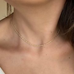 Choker Ouro Baiano Fina 30cm (6870) - comprar online