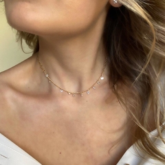 Choker Ouro Pontos de Luz na Corrente (6654)