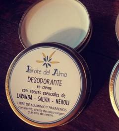 Desodorante en crema sin aluminio ni parabenos LAVANDA - SALVIA - NEROLI (rinde 3 a 4 meses!)