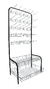 Ref.085 - Expositor para encartelados desmontável com 2 cestos e 5 gancheiras - 1,60x0,74m