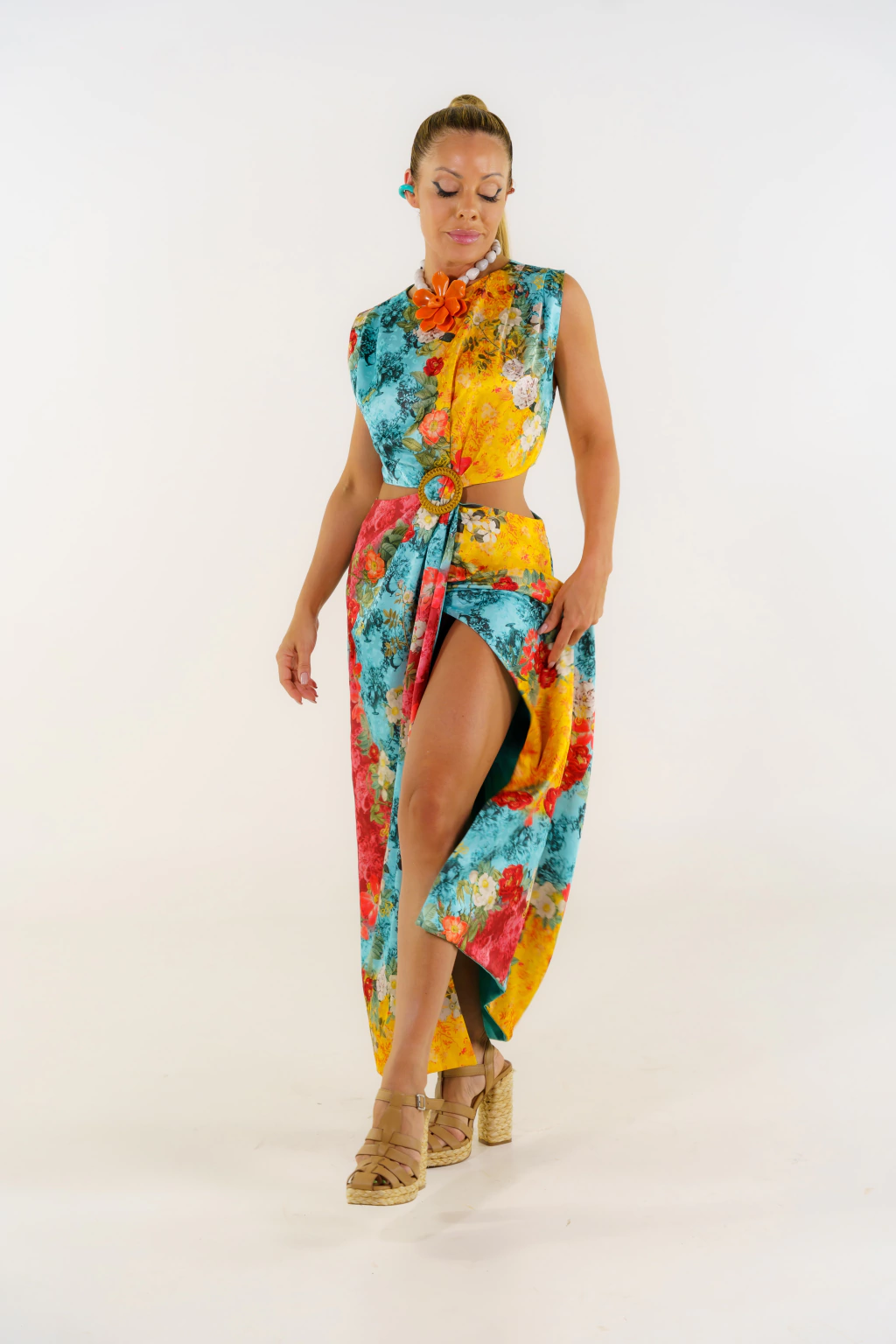 VESTIDO TROPICO HEBILLA