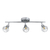 Spot de 3 luces cromo rejado