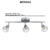 Spot de 3 luces cromo rejado - comprar online