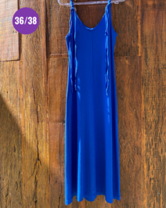 VESTIDO MIDI MOLETINHO AZUL P