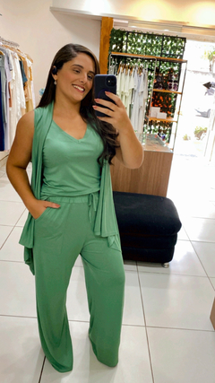 TRIJUNTO REGATA PANTALONA E COLETE MALHA COMFY - loja online