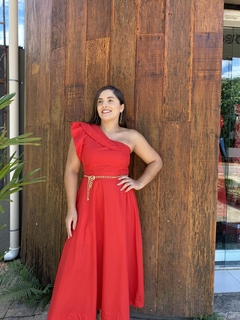 Imagem do VESTIDO VERMELHO MIDI UM OMBRO SÓ