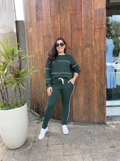 CONJUNTO COMFY BLUSA MANGA LONGA E CALÇA JOGGER VERDE na internet