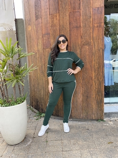 CONJUNTO COMFY BLUSA MANGA LONGA E CALÇA JOGGER VERDE - comprar online