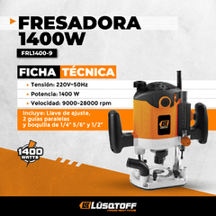 FRESADORA LUSQTOFF 1400W FRL1400-9 - comprar online