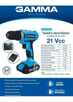 Atornillador taladro Gamma 21 V en internet