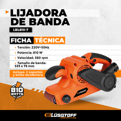 LIJADORA BANDA LUSQTOFF 810W - comprar online