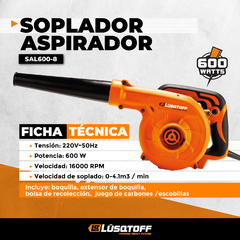 SOPLADOR ASPIRADOR LUSQTOFF ELECTRICO - comprar online