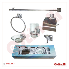 MOZART SET ACCESORIO 6 PZS ACERO INOX CROMO 7218