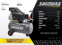 COMPRESOR SHIMURA 25 LTS - comprar online