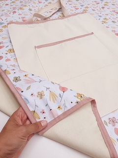 Tapete de atividades infantil com ecobag - floral - Lunáticas Kids