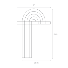 Personalizado - Arco íris em macramê bolinhas- 4 cores - Lunáticas Kids