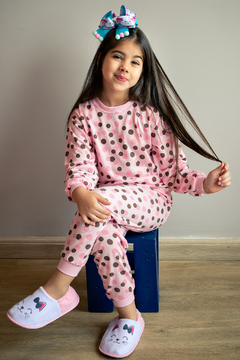Pijama comprido infantil malha T-12 (menina - estampas variadas)