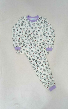 Pijama comprido infantil malha T-02 a T-06 (menina - estampas variadas) na internet