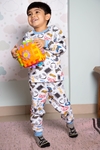 Pijama flanelado bebê M ao GG (menino - estampas variadas)
