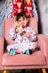 Pijama flanelado bebê M ao GG (menina - estampas variadas)