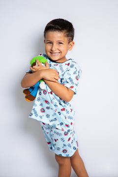 Pijama Curto Infantil T-02 ao T-06 (estampas variadas) - comprar online