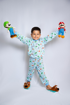 Pijama comprido infantil malha T-12 (menino - estampas variadas) - comprar online
