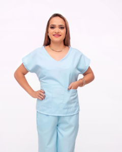 Scrub Letícia feminino - azul claro